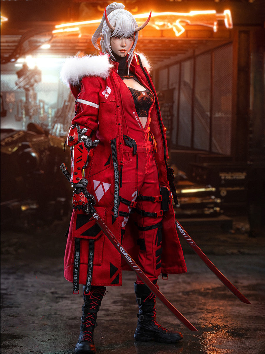 HiPlay POPCOSTUME 1/6 鬼侍シリーズ 緋刃修羅 赤骸 GS-002 可動フィギュア 塗装済み 完成品 アクションフィギュア