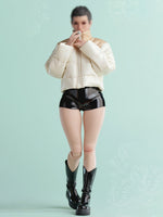 HiPlay Worldbox 1/6 ミルクコーヒー＆ブラックレザー ダウンセット CA020 女性 フィギュア用 服 洋服 セット