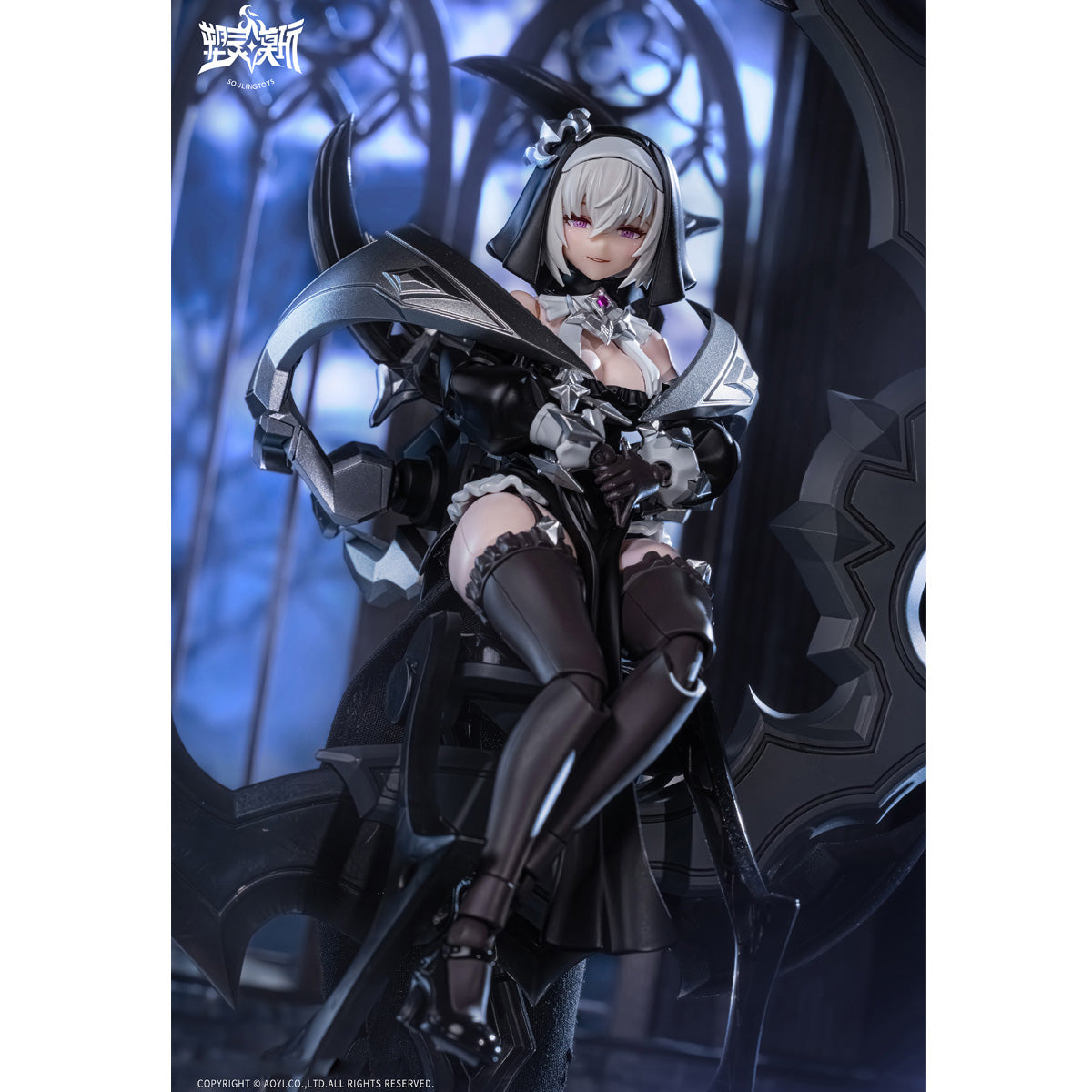 塑霊模型 Soulmould 1/12 ダークムーンの罪 リリシア＆ゴルダー SL‑AD‑02  色分け済みプラモデル 組み立てキット