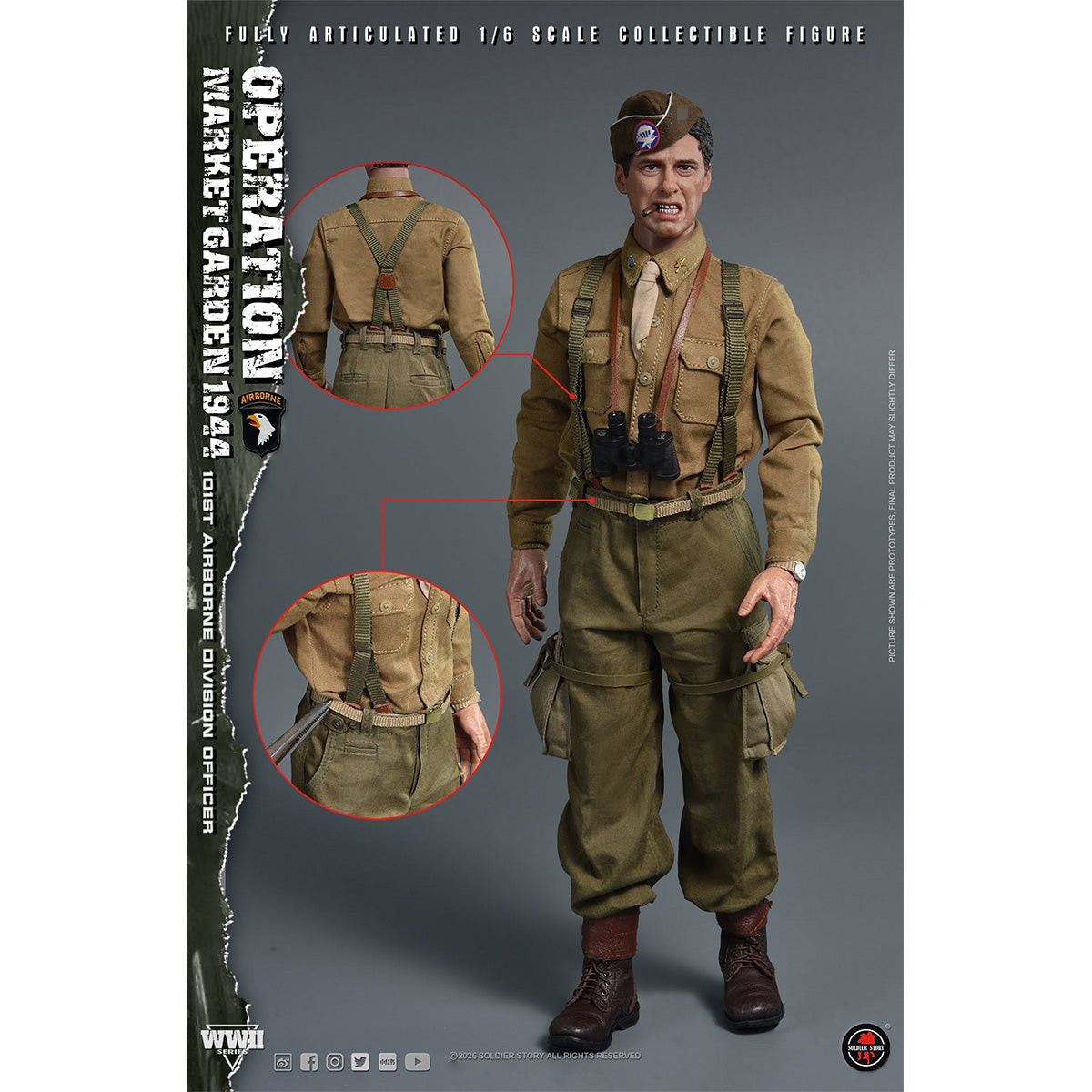 SOLDIERSTORY 1/6 ＷＷ2 マーケット・ガーデン作戦 第101空挺師団 将校 SS145 アクションフィギュア 塗装済み 完成品