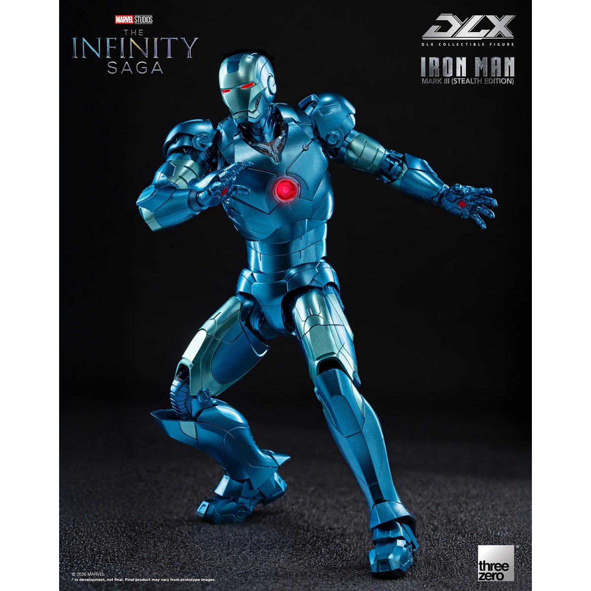 HiPlay Threezero マーベル：インフィニティ・サーガ DLX アイアンマン・マーク3（ステルス・エディション） 1/12 3Z09220C0 可動フィギュア 塗装済み 完成品
