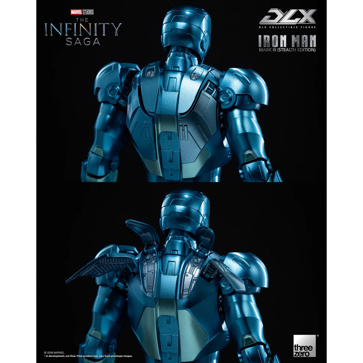HiPlay Threezero マーベル：インフィニティ・サーガ DLX アイアンマン・マーク3（ステルス・エディション） 1/12 3Z09220C0 可動フィギュア 塗装済み 完成品