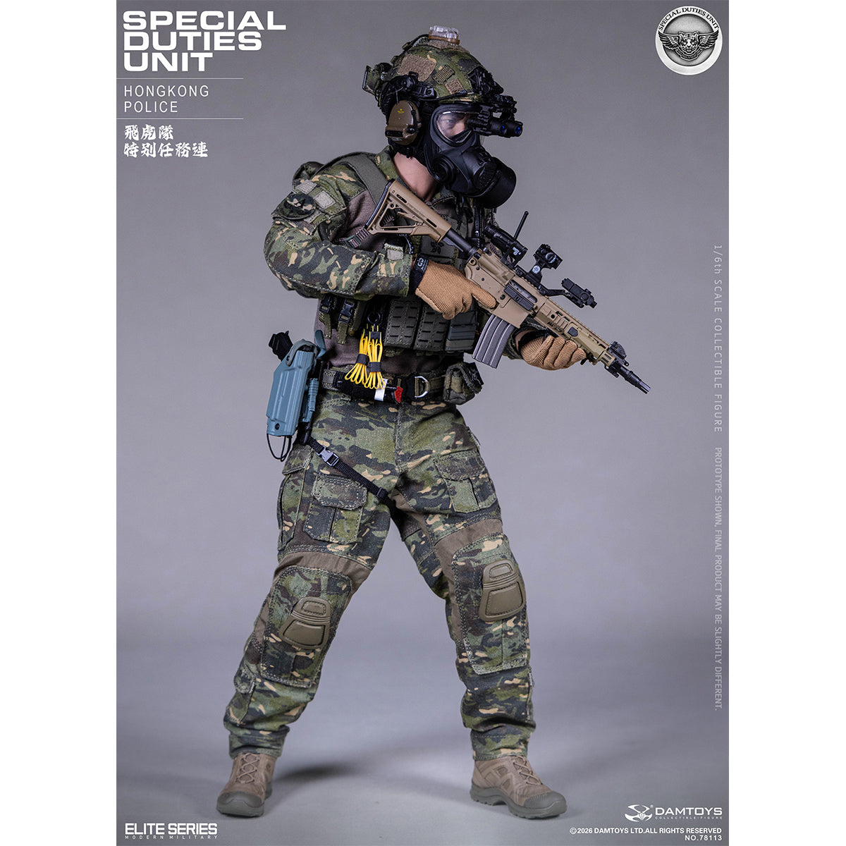 HiPlay DAMTOYS 1/6 HK SDU 香港警察 特殊任務連 フライング・タイガース NO.78113 可動フィギュア 塗装済み 完成品 アクションフィギュア