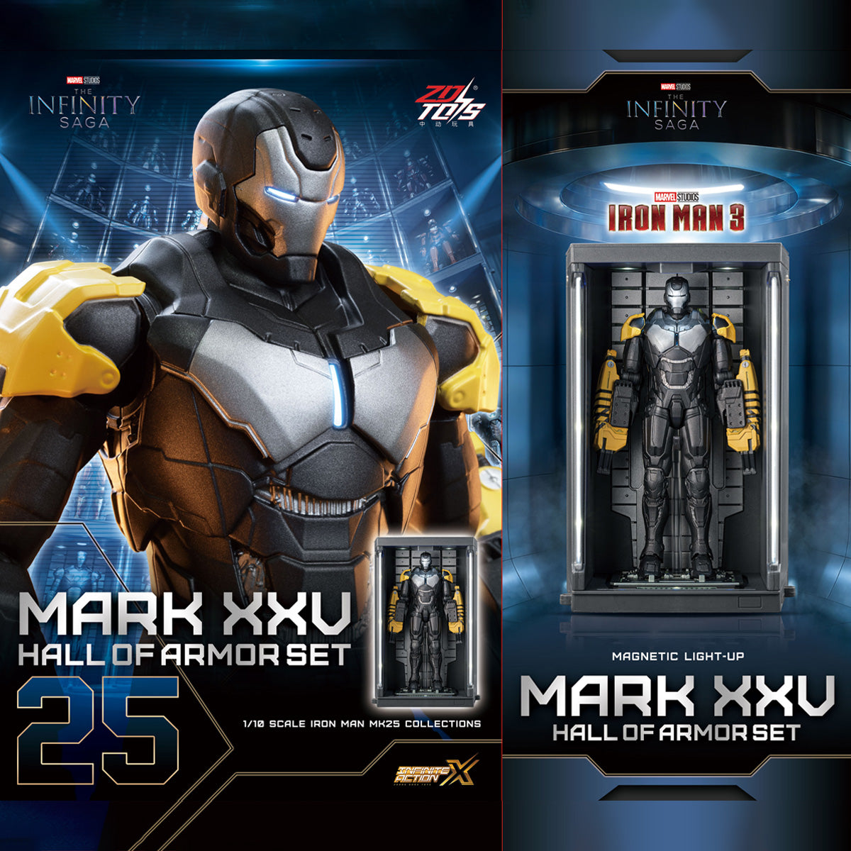 ZDTOYS 1/10 アイアンマン 格納庫 ホール・オブ・アーマー 2.0 セット MK21-MK30 1910-21-30