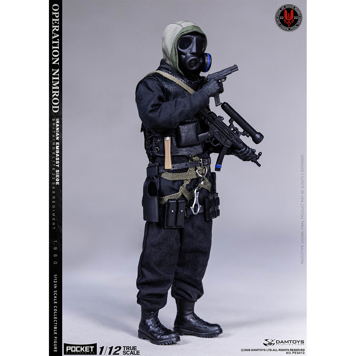 HiPlay DAMTOYS 1/12 イギリス特殊空挺部隊 SAS CRW オペレーション・ニムロド 通常版 NO.PES012 可動フィギュア 塗装済み 完成品 アクションフィギュア