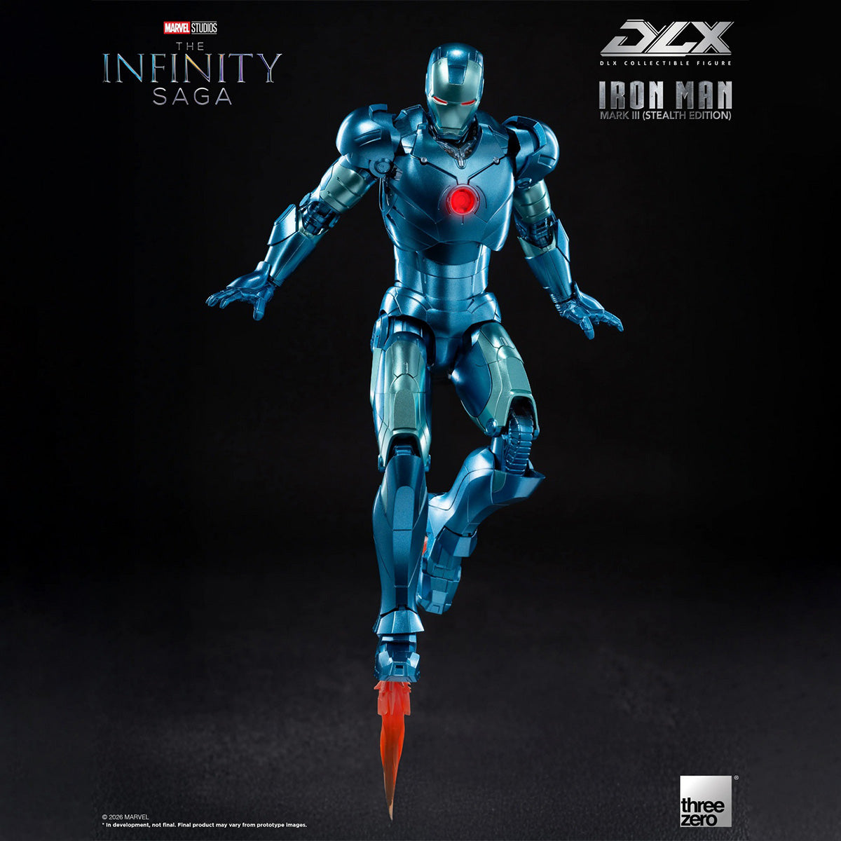 HiPlay Threezero マーベル：インフィニティ・サーガ DLX アイアンマン・マーク3（ステルス・エディション） 1/12 3Z09220C0 可動フィギュア 塗装済み 完成品