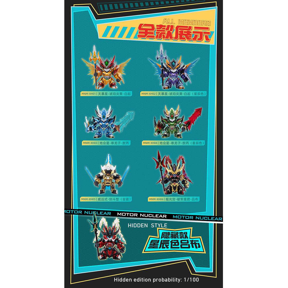HiPlay 摩動核 ソフビメカブラインドボックス 第一弾 MNM-XH-A ブラインドボックス