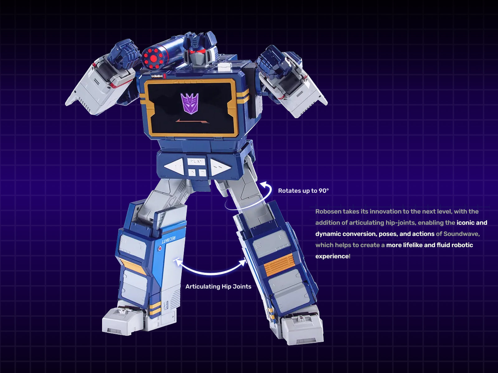 Robosen フラッグシップシリーズ トランスフォーマー G1 サウンドウェーブ SBG1 英語版