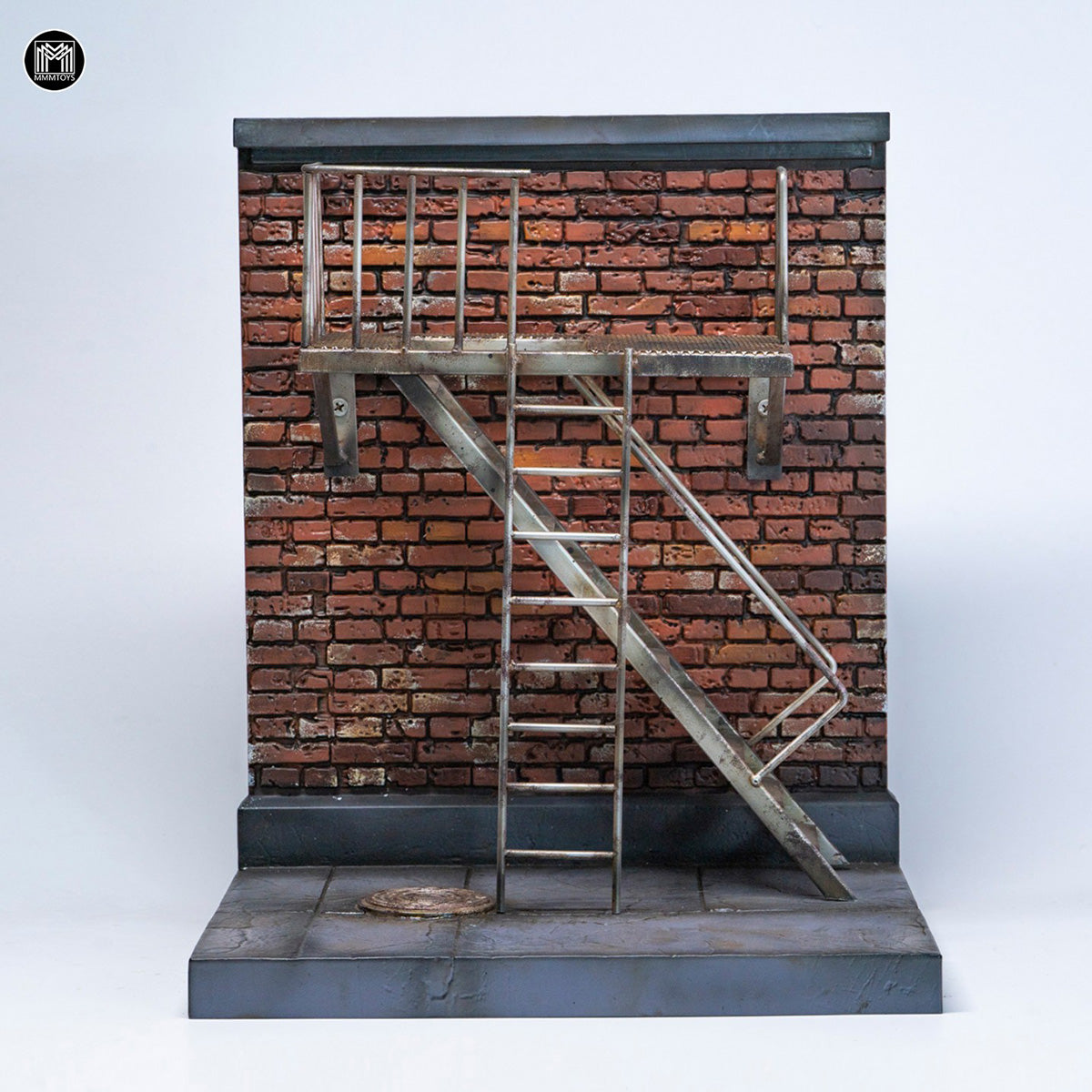 MMMTOYS 1/12 路地裏のアジト M2612 フィギュア用 地台 スタンド ディスプレイ ベース 塗装済み 完成品