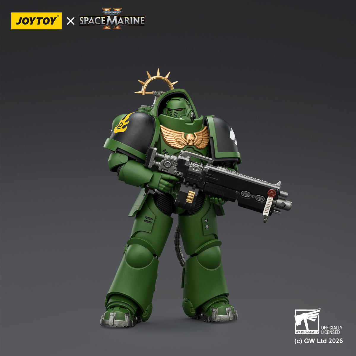 HiPlay JOYTOY 1/18 ウォーハンマー40,000（ゲーム版）ヘヴィ・インターセッサー  ヘヴィ・ボルトライフル＆ボルトピストル装備 可動フィギュア 塗装済み 完成品