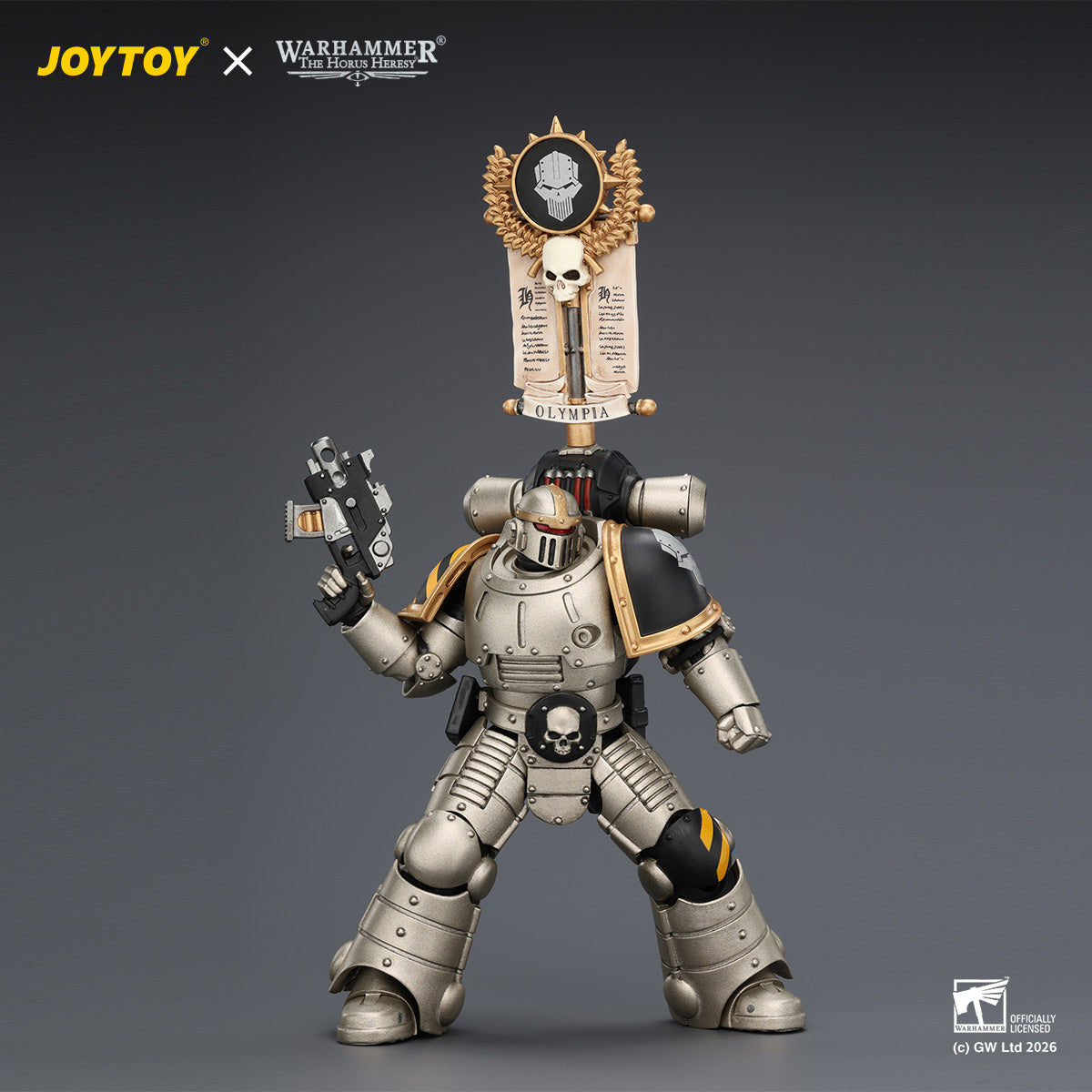 JOYTOY 1/18 アイアン・ウォリアー MkII レジオネア 1（ヴェキシルラ、ボルター＆ボルトピストル装備） JT04452 可動フィギュア 塗装済み 完成品