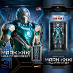 ZDTOYS 1/10 アイアンマン 格納庫 ホール・オブ・アーマー 2.0 セット MK31-MK40 1910-31-40