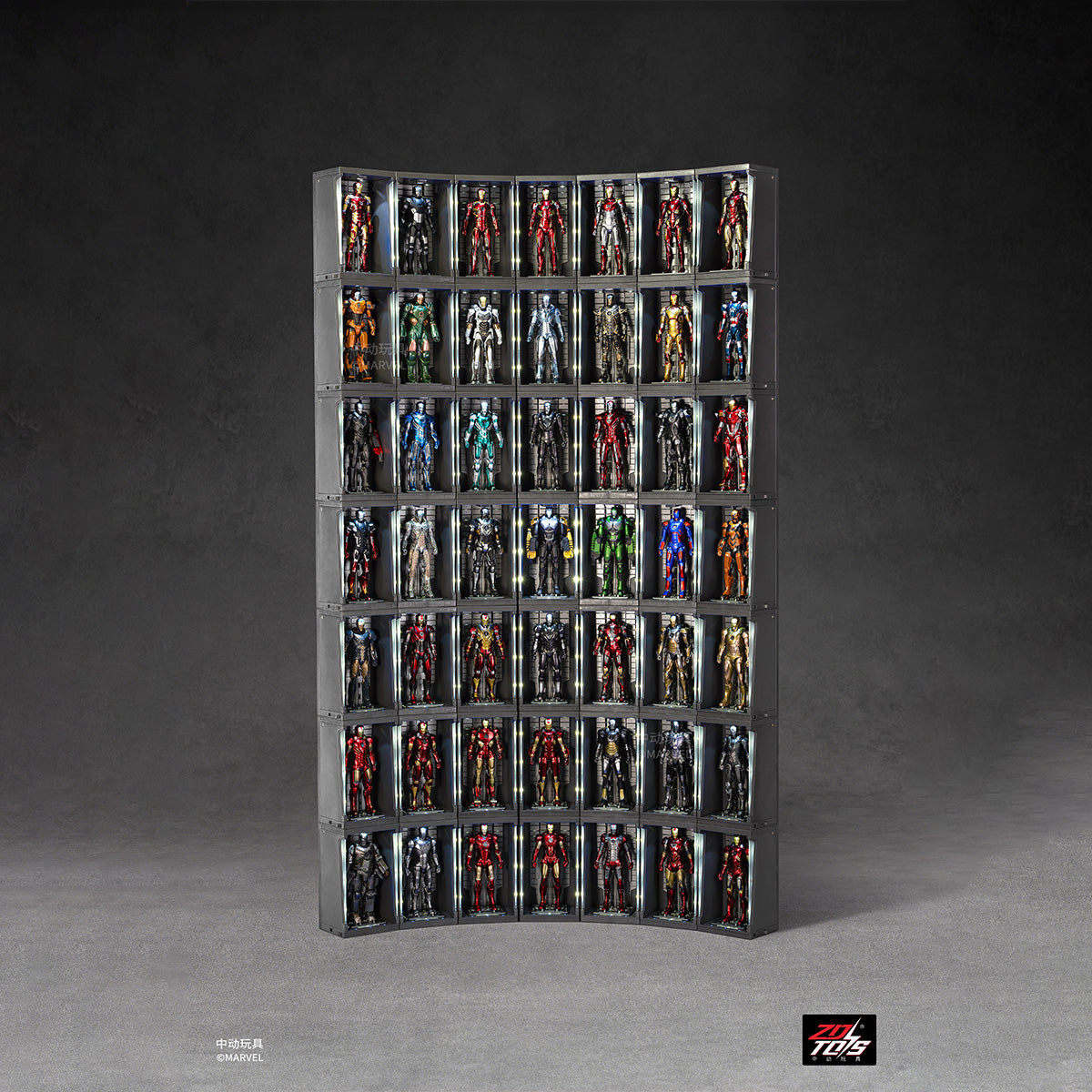 ZDTOYS 1/10 アイアンマン 格納庫 ホール・オブ・アーマー 2.0 セット MK41-MK85 1910-41-85