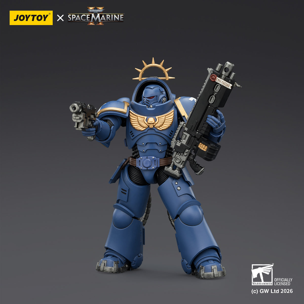HiPlay JOYTOY 1/18 ウォーハンマー40,000（ゲーム版）ヘヴィ・インターセッサー  ヘヴィ・ボルトライフル＆ボルトピストル装備 可動フィギュア 塗装済み 完成品