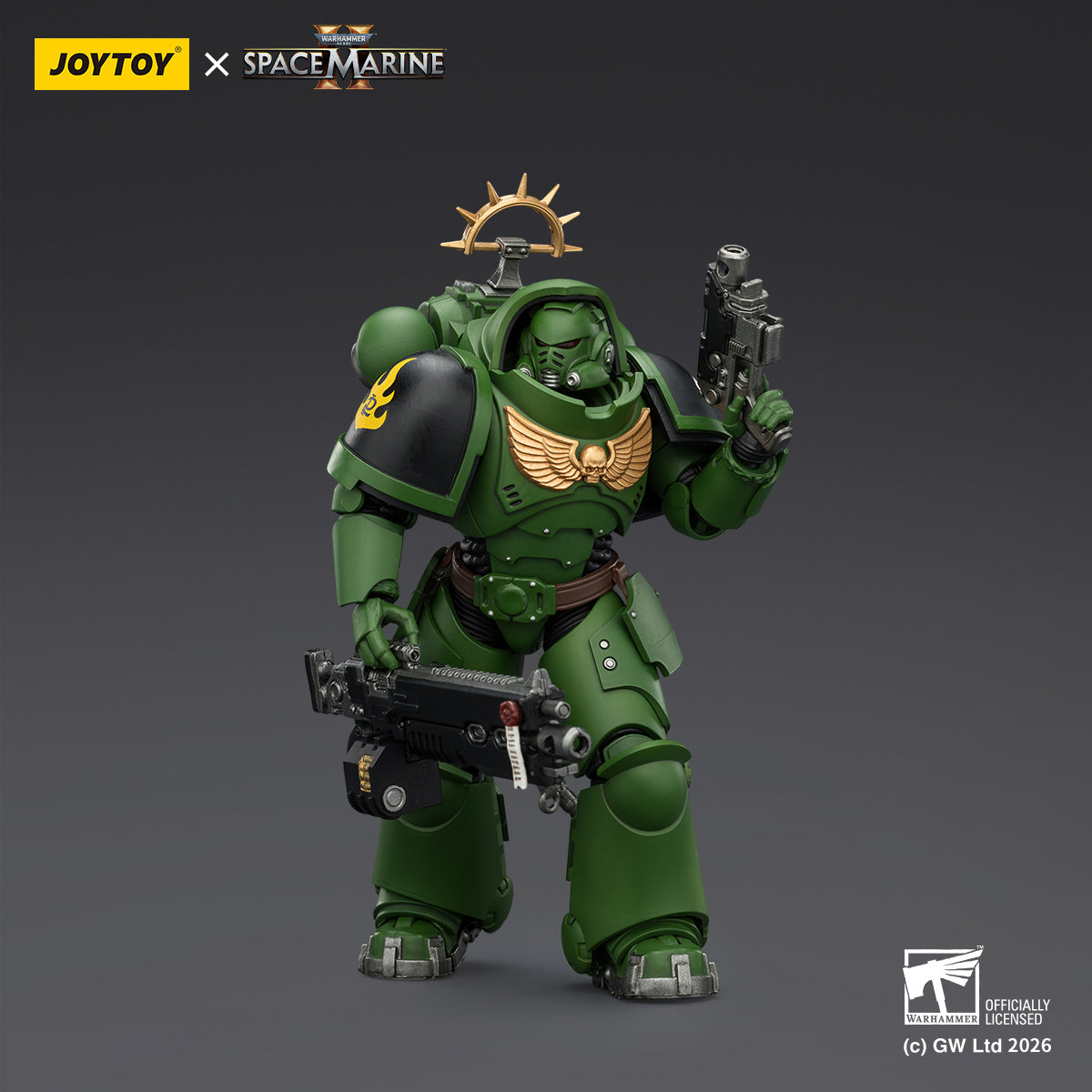HiPlay JOYTOY 1/18 ウォーハンマー40,000（ゲーム版）ヘヴィ・インターセッサー  ヘヴィ・ボルトライフル＆ボルトピストル装備 可動フィギュア 塗装済み 完成品