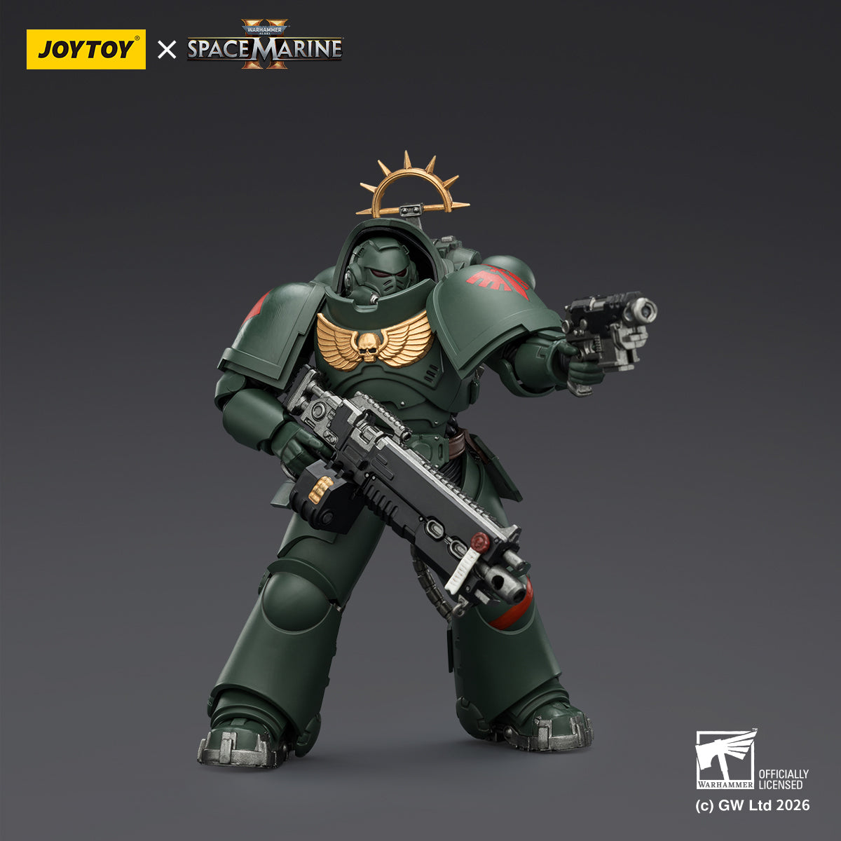 HiPlay JOYTOY 1/18 ウォーハンマー40,000（ゲーム版）ヘヴィ・インターセッサー  ヘヴィ・ボルトライフル＆ボルトピストル装備 可動フィギュア 塗装済み 完成品