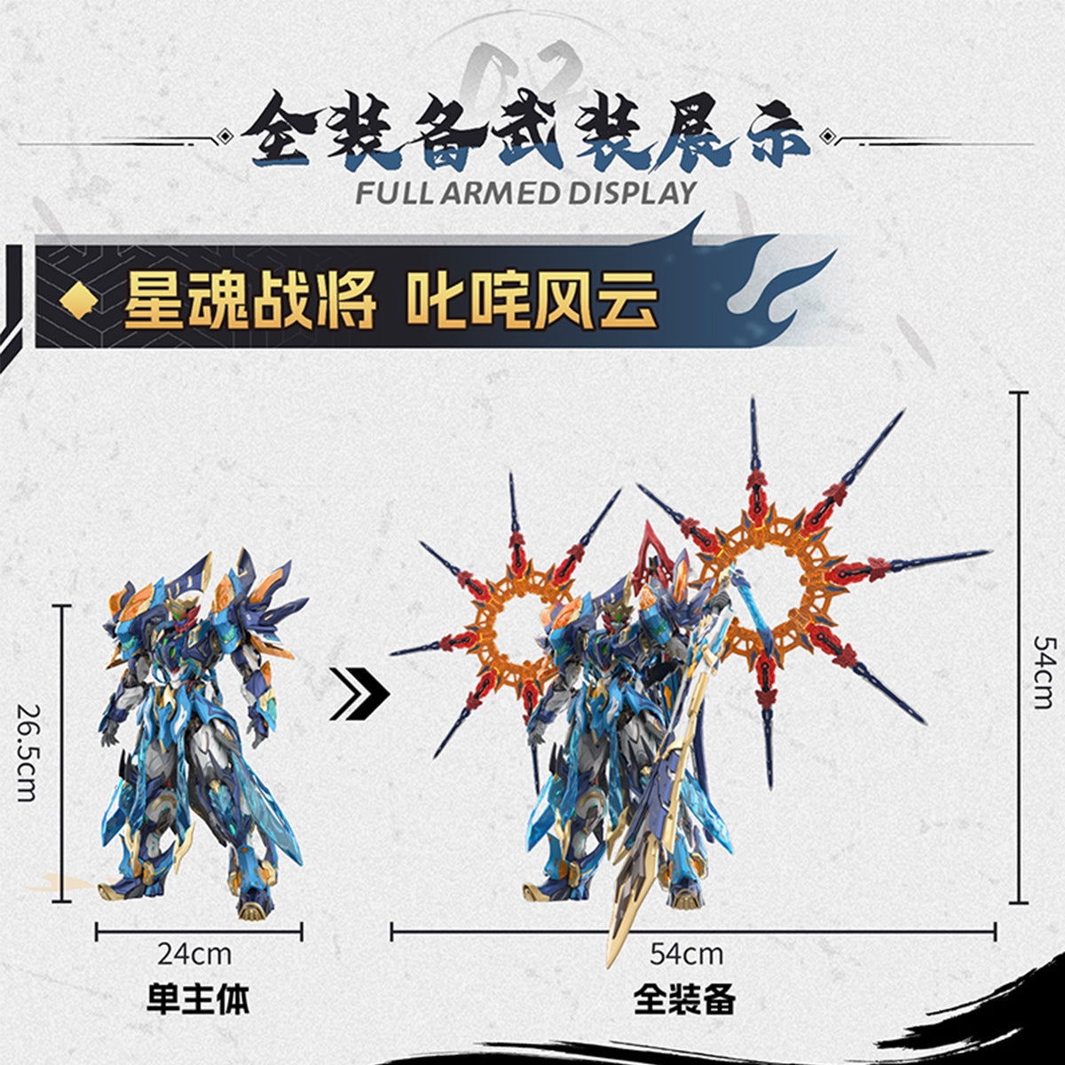 HiPlay 摩動核 天剣星 魔神四将 魔礼青 MNP-XH14A 色分け済みプラモデル 組み立てキット