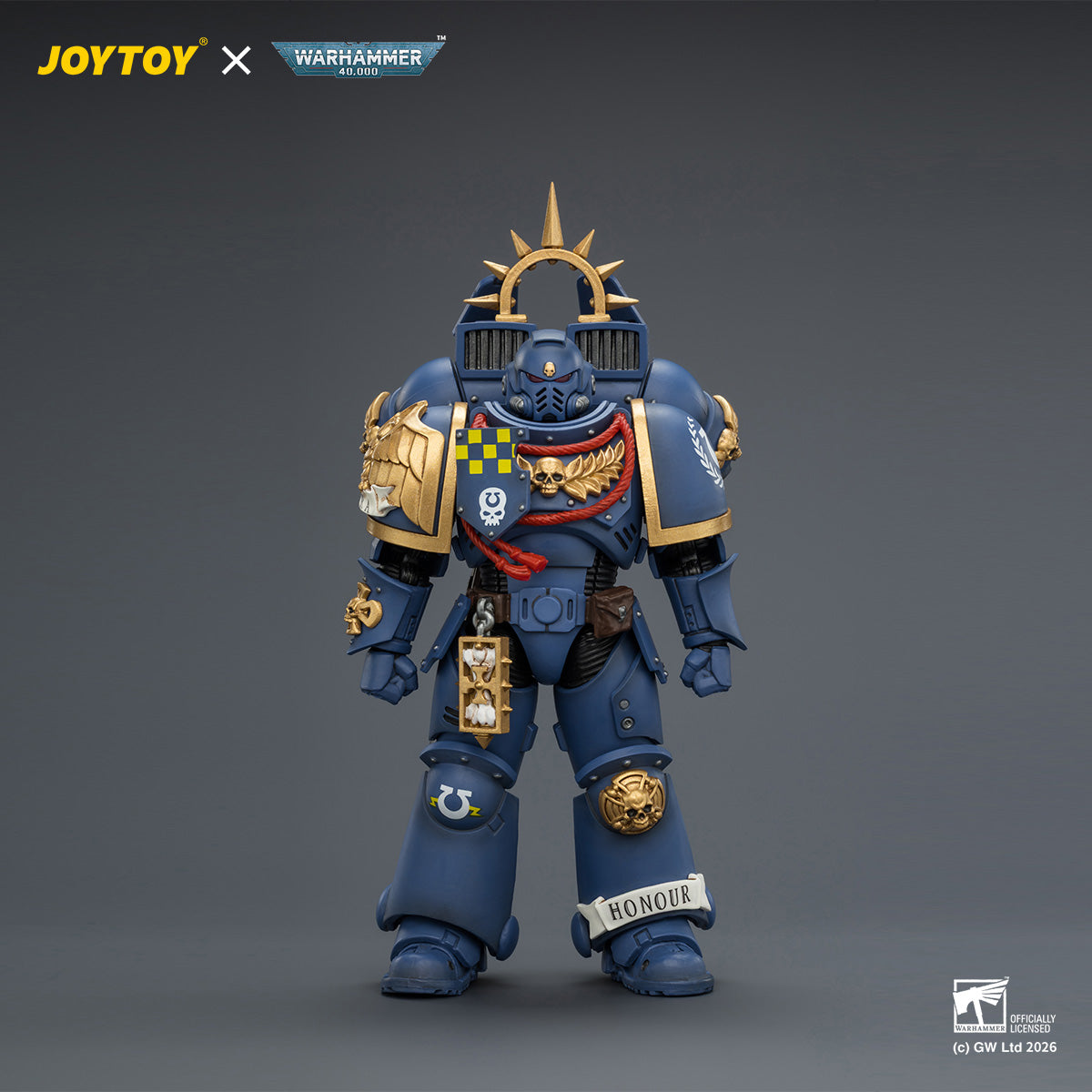 JOYTOY 1/18 ウルトラマリーン キャプテン ジャンプパックとレリックシールド装備 JT04414 可動フィギュア 塗装済み 完成品