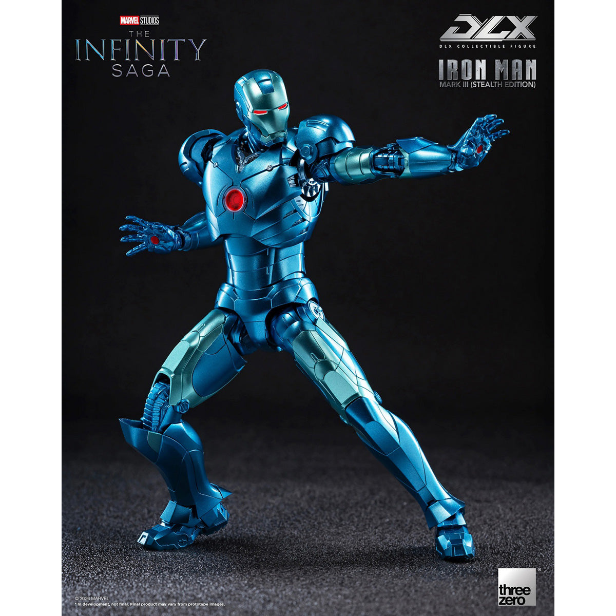 HiPlay Threezero マーベル：インフィニティ・サーガ DLX アイアンマン・マーク3（ステルス・エディション） 1/12 3Z09220C0 可動フィギュア 塗装済み 完成品