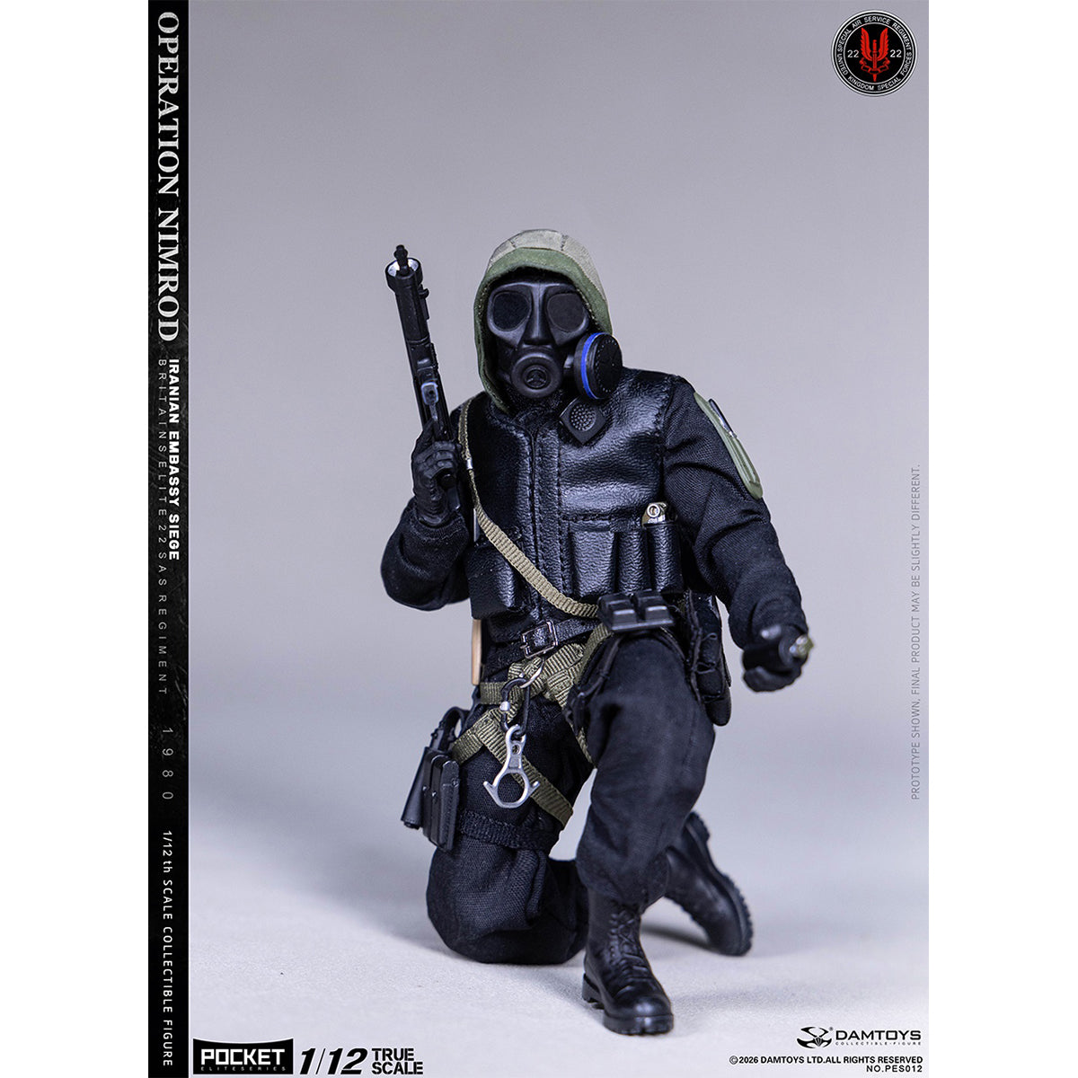 HiPlay DAMTOYS 1/12 イギリス特殊空挺部隊 SAS CRW オペレーション・ニムロド 通常版 NO.PES012 可動フィギュア 塗装済み 完成品 アクションフィギュア
