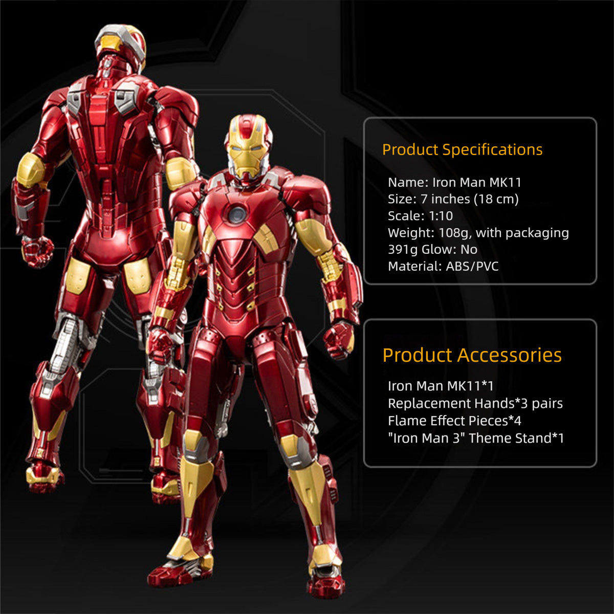 ZDTOYS 1/10 アイアンマン 非発光版 1906
