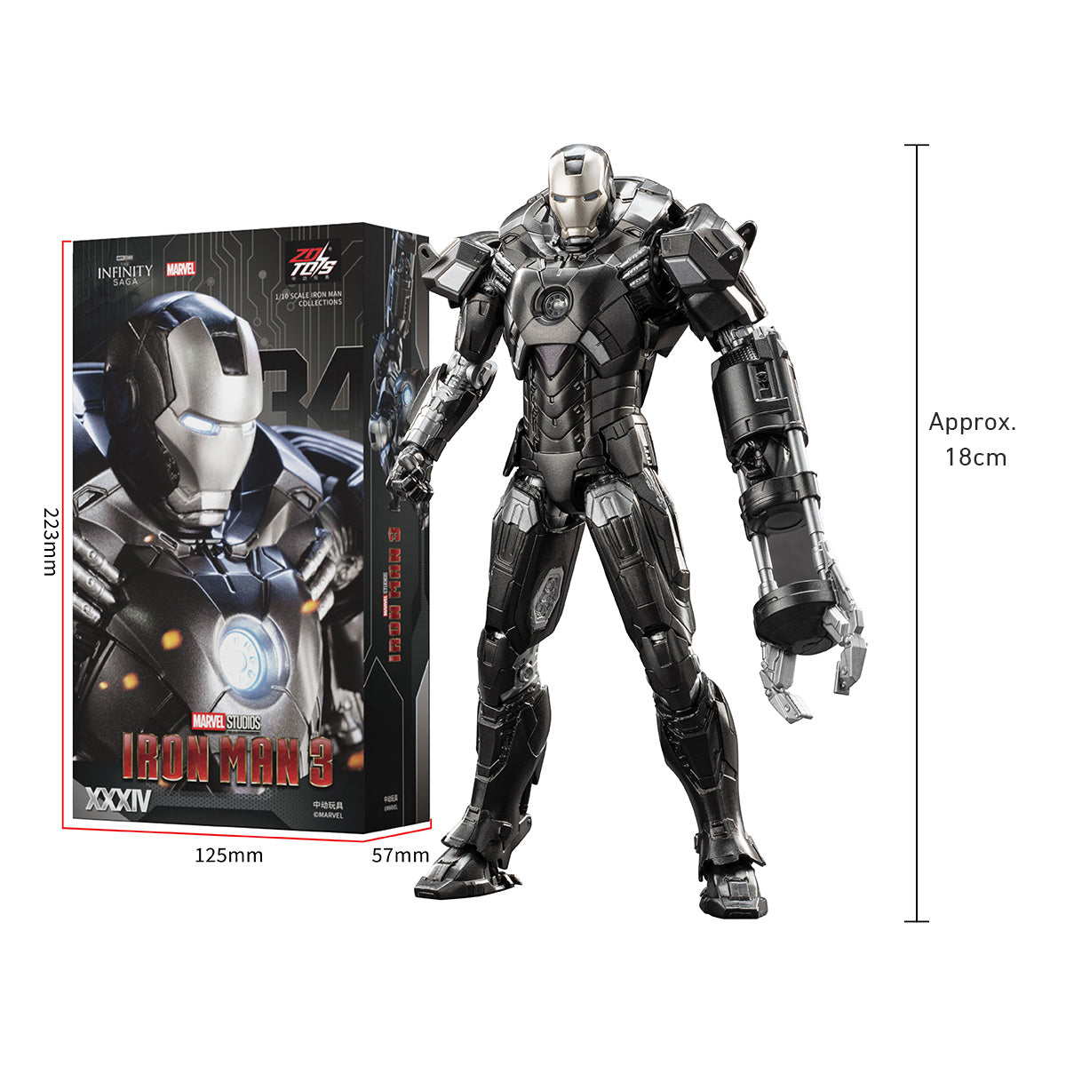 ZDTOYS 1/10 アイアンマン 非発光版 1906