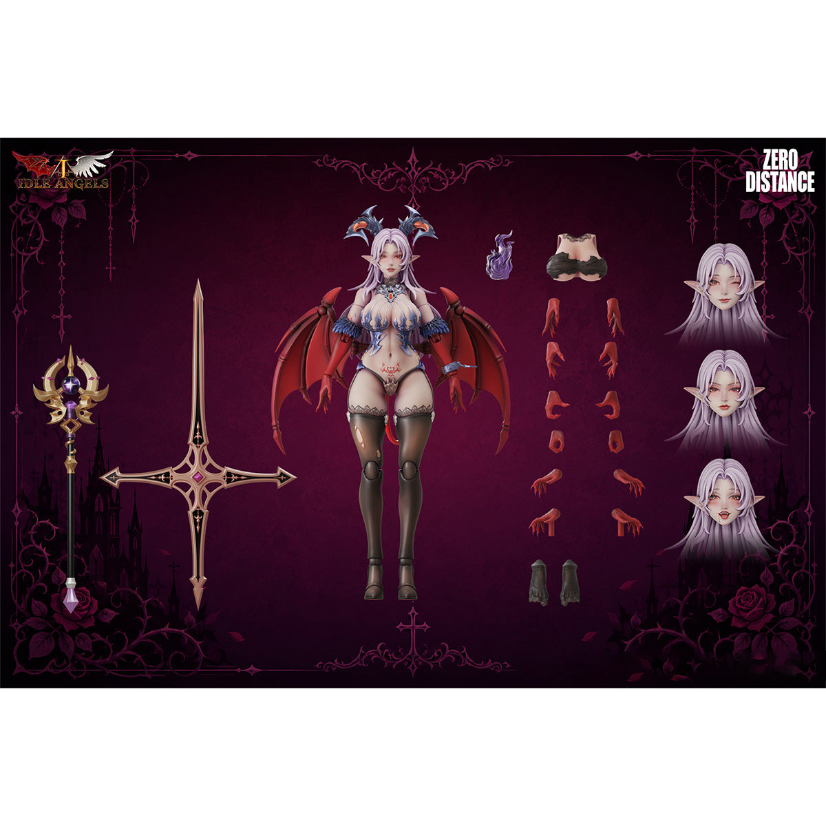 HiPlay 零距スタジオ&ldle Angels 1/12 堕天使 ルシファー 可動フィギュア 塗装済み 完成品