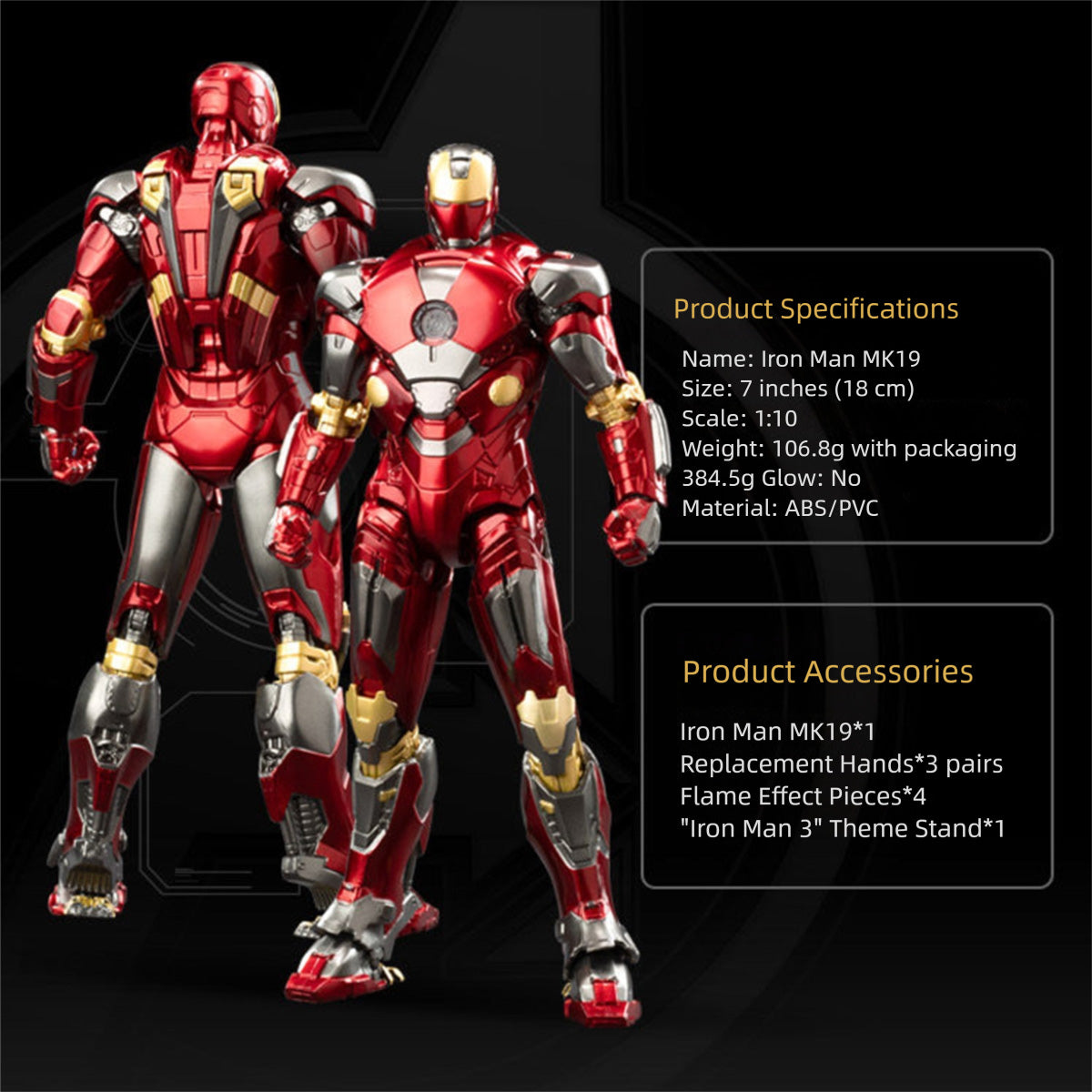 ZDTOYS 1/10 アイアンマン 非発光版 1906