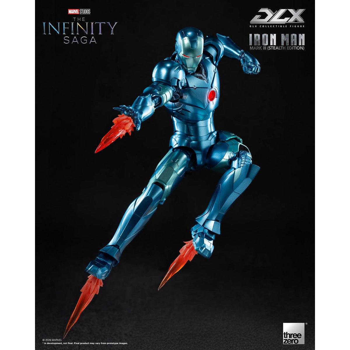 HiPlay Threezero マーベル：インフィニティ・サーガ DLX アイアンマン・マーク3（ステルス・エディション） 1/12 3Z09220C0 可動フィギュア 塗装済み 完成品