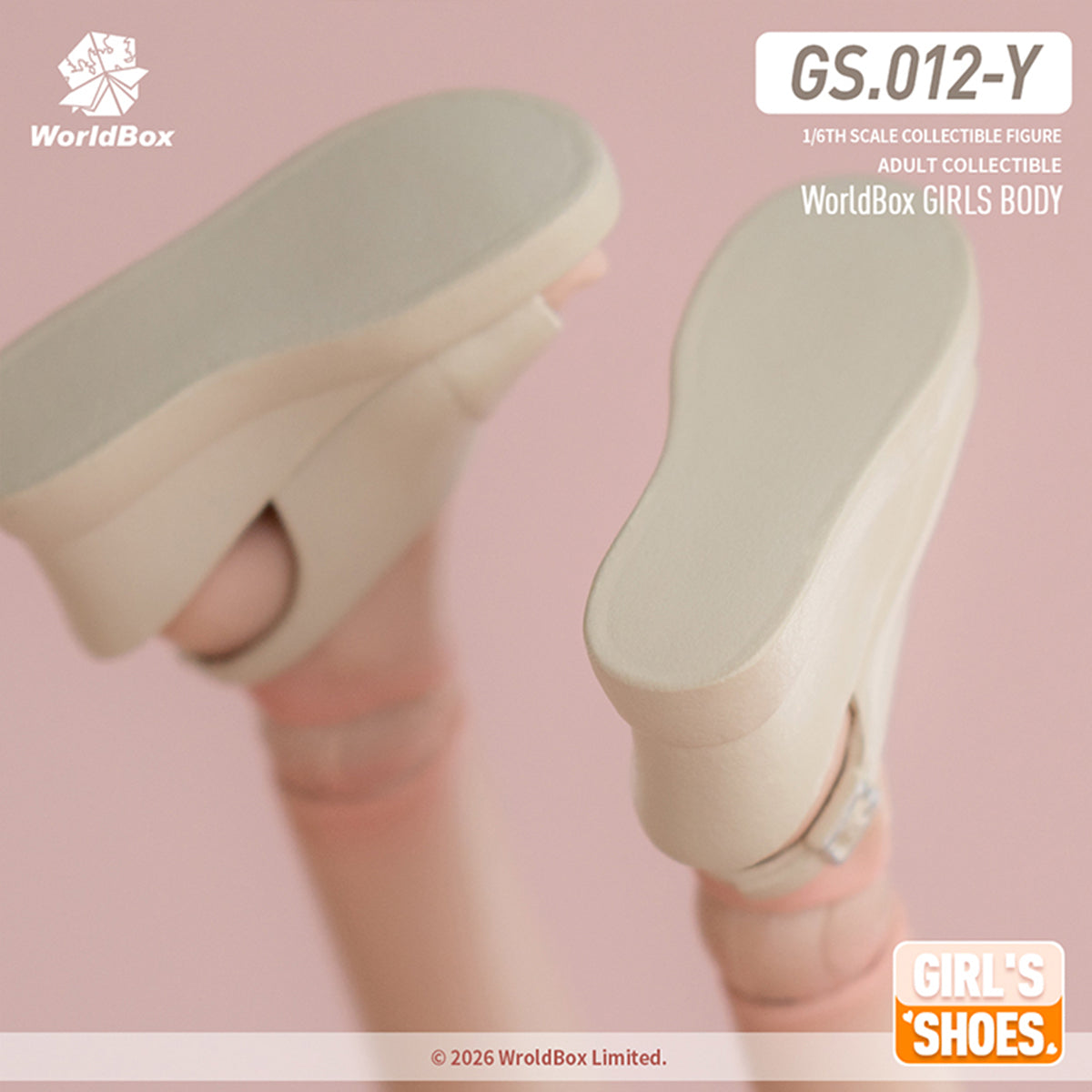 HiPlay Worldbox 1/6 ウェッジサンダル GS012Y ミルクアプリコット フィギュア用 アクセサリー 付属品