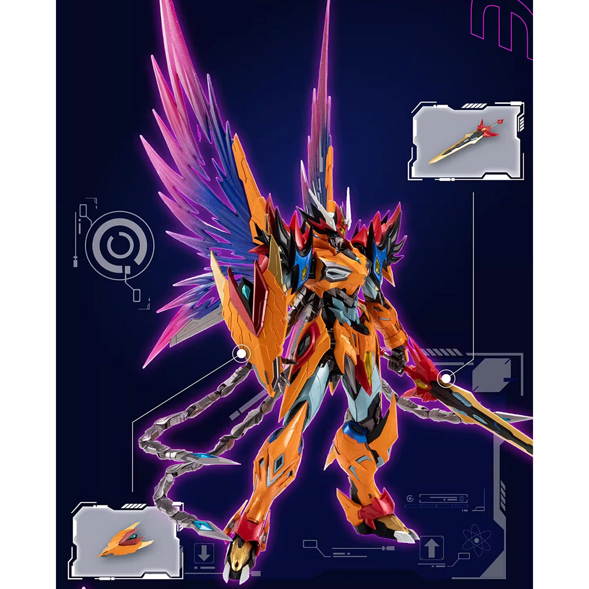 HiPlay 摩動核 曹仁 星の色精製版 MNP-XH04T 色分け済みプラモデル 組み立てキット
