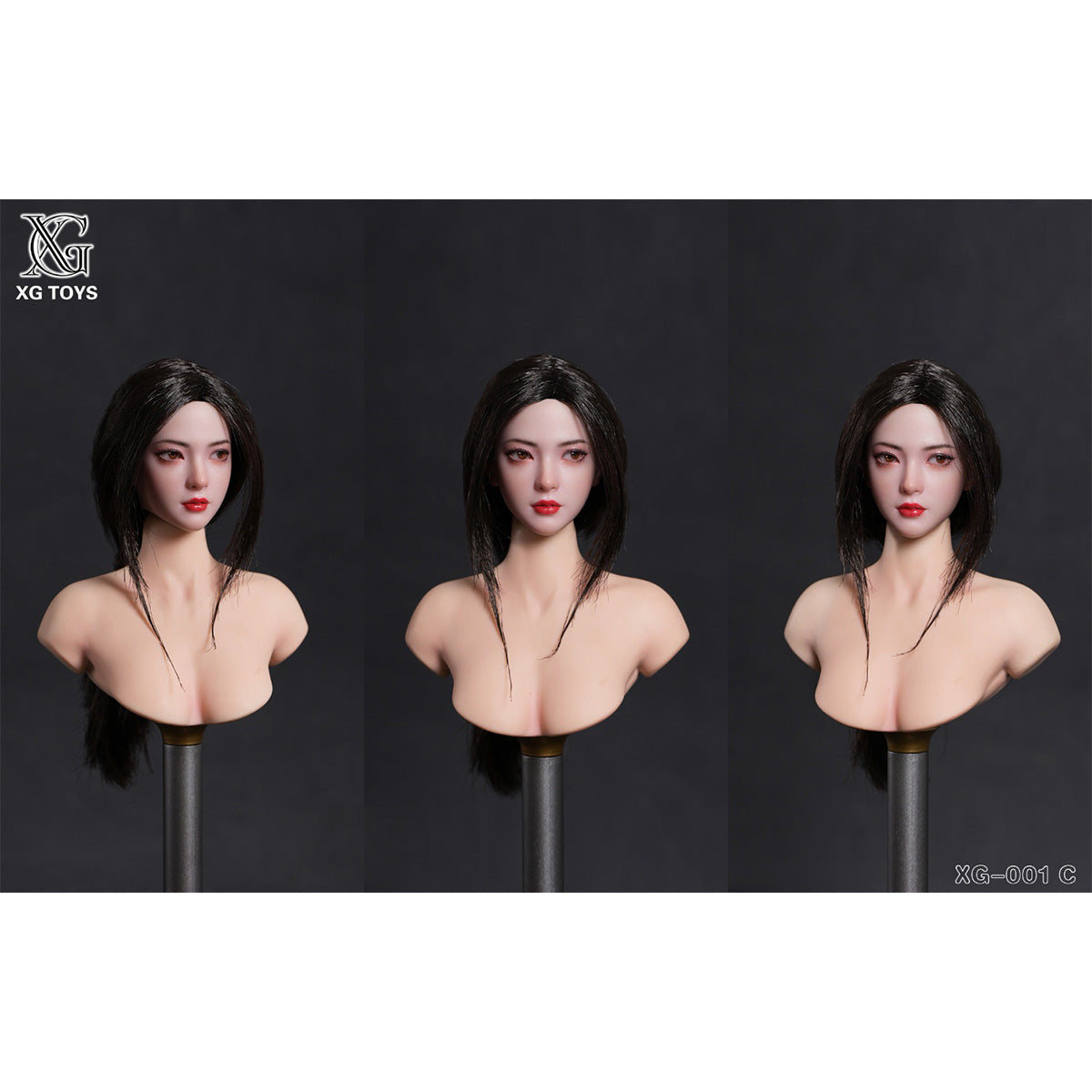 XG Toys 1/6 アジア美女 ヘッド 可動眼 ドール用 頭 塗装済み