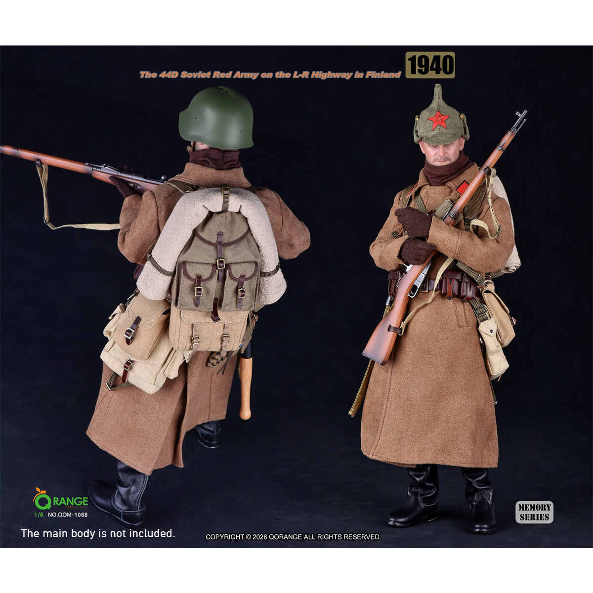 HiPlay QORANGE QOTOYS 1/6スケール 1940年フィンランド L-Rハイウェイ ソ連赤軍 第44師団 コスチュームセット フィギュア用 アクセサリー 付属品