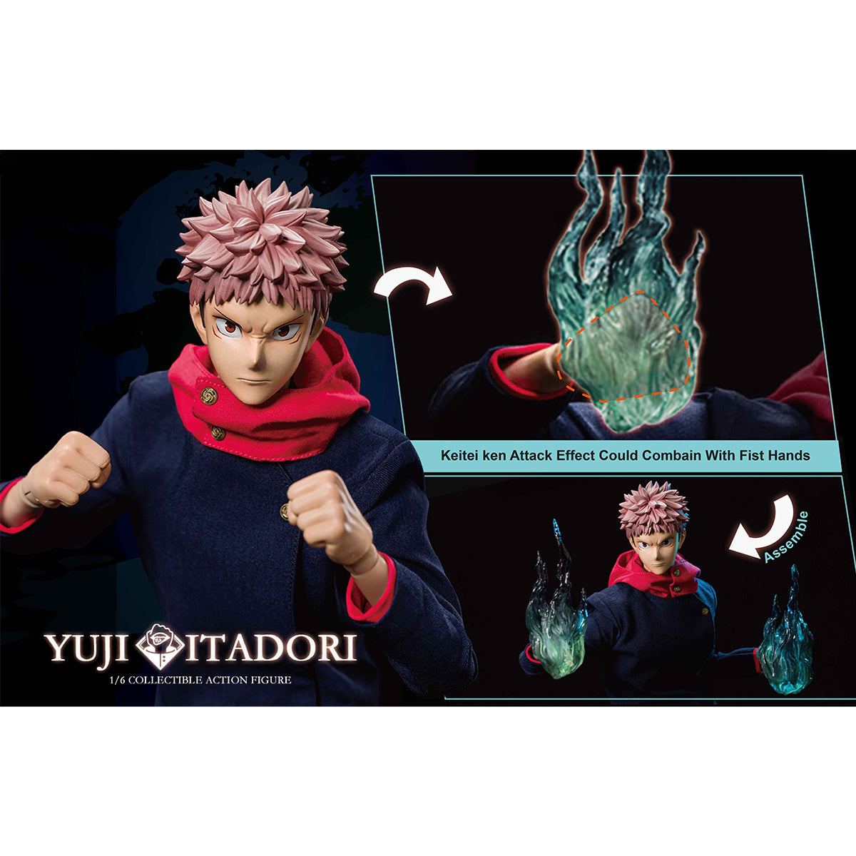 HiPlay Asmus toys 1/6 呪術廻戦 虎杖悠仁 再販版 JJKS02A 可動フィギュア 塗装済み 完成品 アクションフィギュア