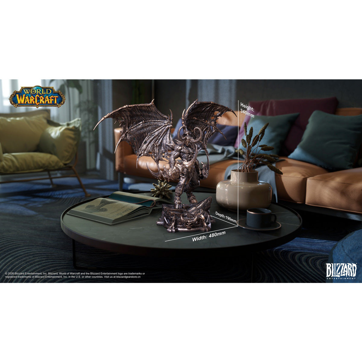 HiPlay Blizzard ブリザード ワールド オブ ウォークラフト イリダン・ストームレイジ  ブロンズカラー コレクターズスタチュー BLZ013 塗装済み完成品フィギュア