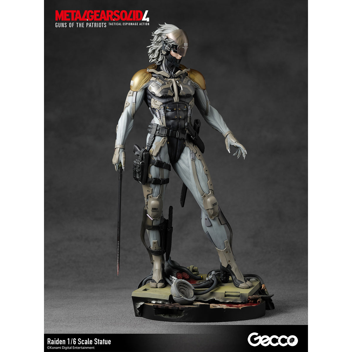 HiPlay Gecco 1/6 GEAR SOLID 4 GUNS OF THE PATRIOTS 雷電 46738GC 塗装済み完成品フィギュア