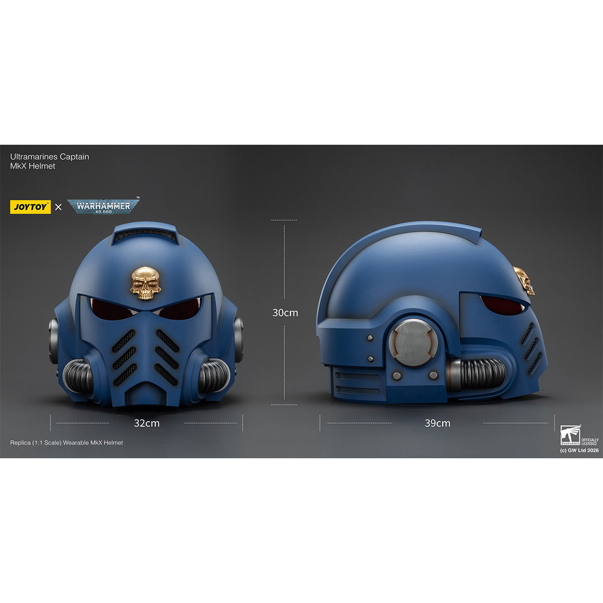 HiPlay JOYTOY 1/1 ウルトラマリーン MkX ヘルメット 塗装済み 完成品