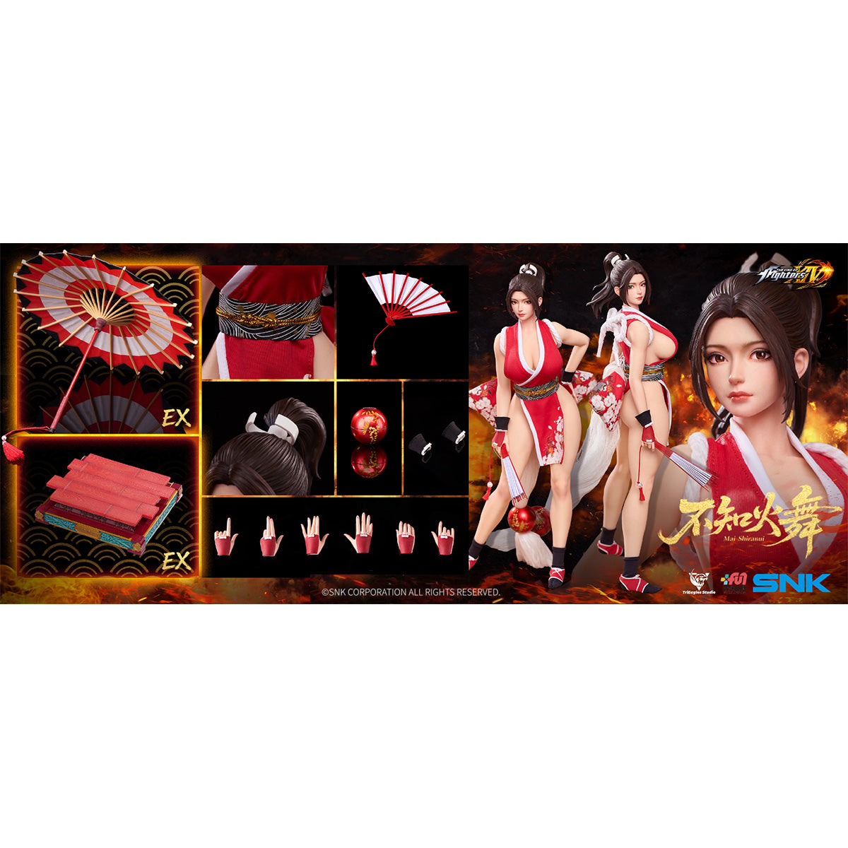 HiPlay TRIEAGLES STUDIO 1/6 不知火舞 可動フィギュア 塗装済み 完成品 アクションフィギュア