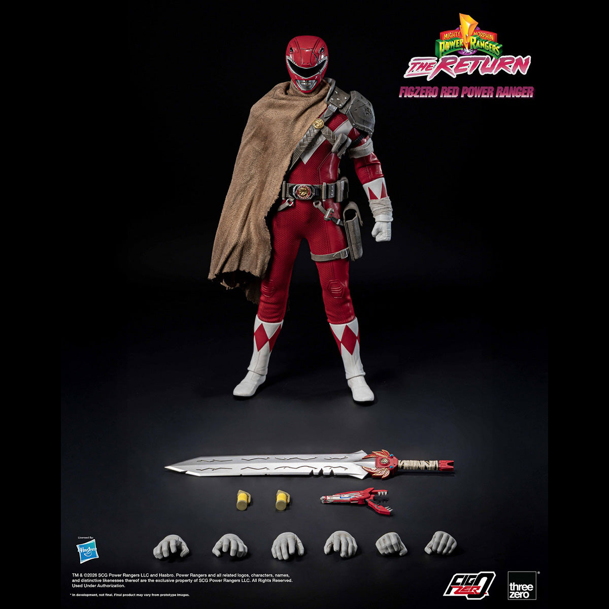 Threezero 1/6 マイティ・モーフィン・パワーレンジャー：ワンス＆オールウェイズ レッドレンジャー 3Z10200W0 可動フィギュア 塗装済み 完成品