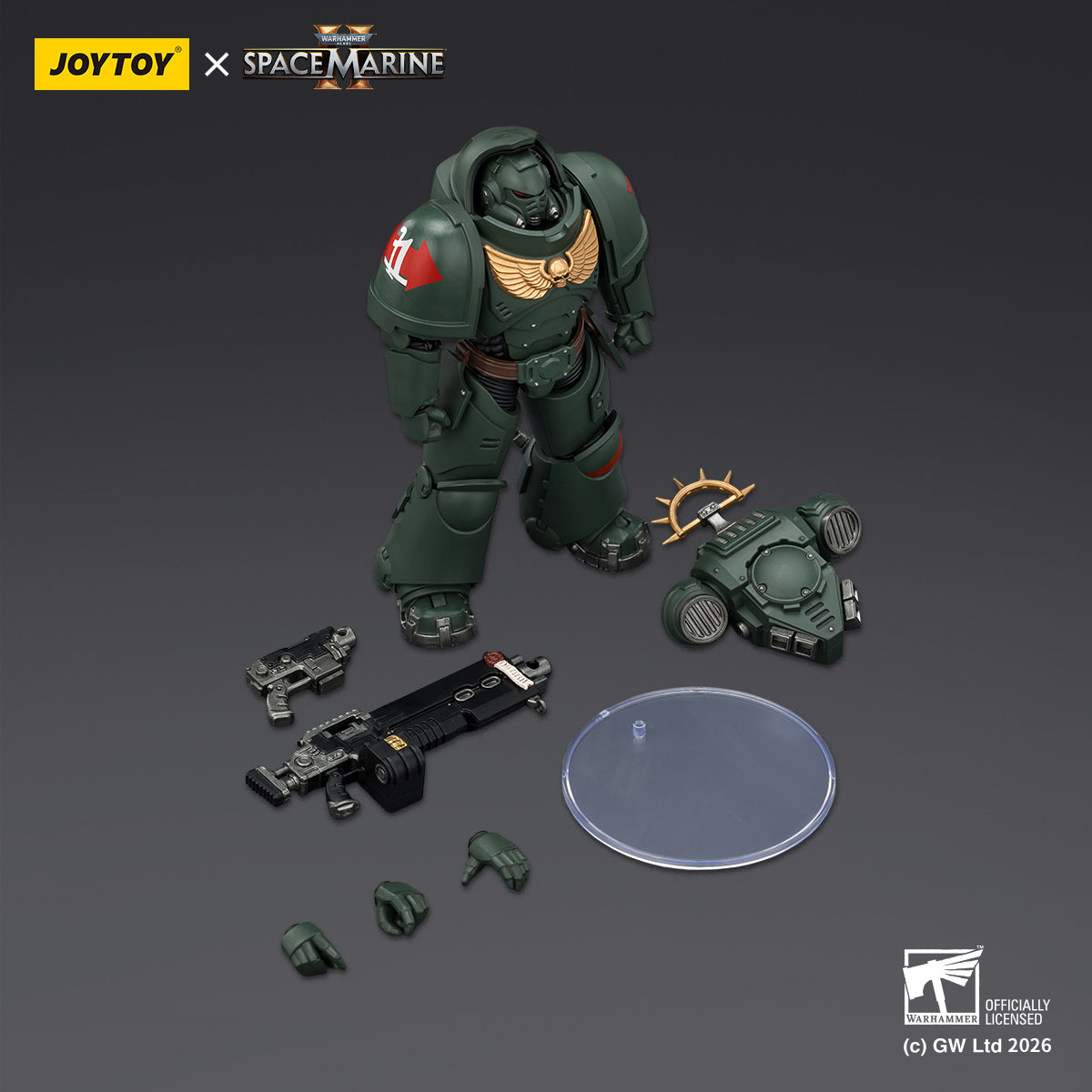 HiPlay JOYTOY 1/18 ウォーハンマー40,000（ゲーム版）ヘヴィ・インターセッサー  ヘヴィ・ボルトライフル＆ボルトピストル装備 可動フィギュア 塗装済み 完成品