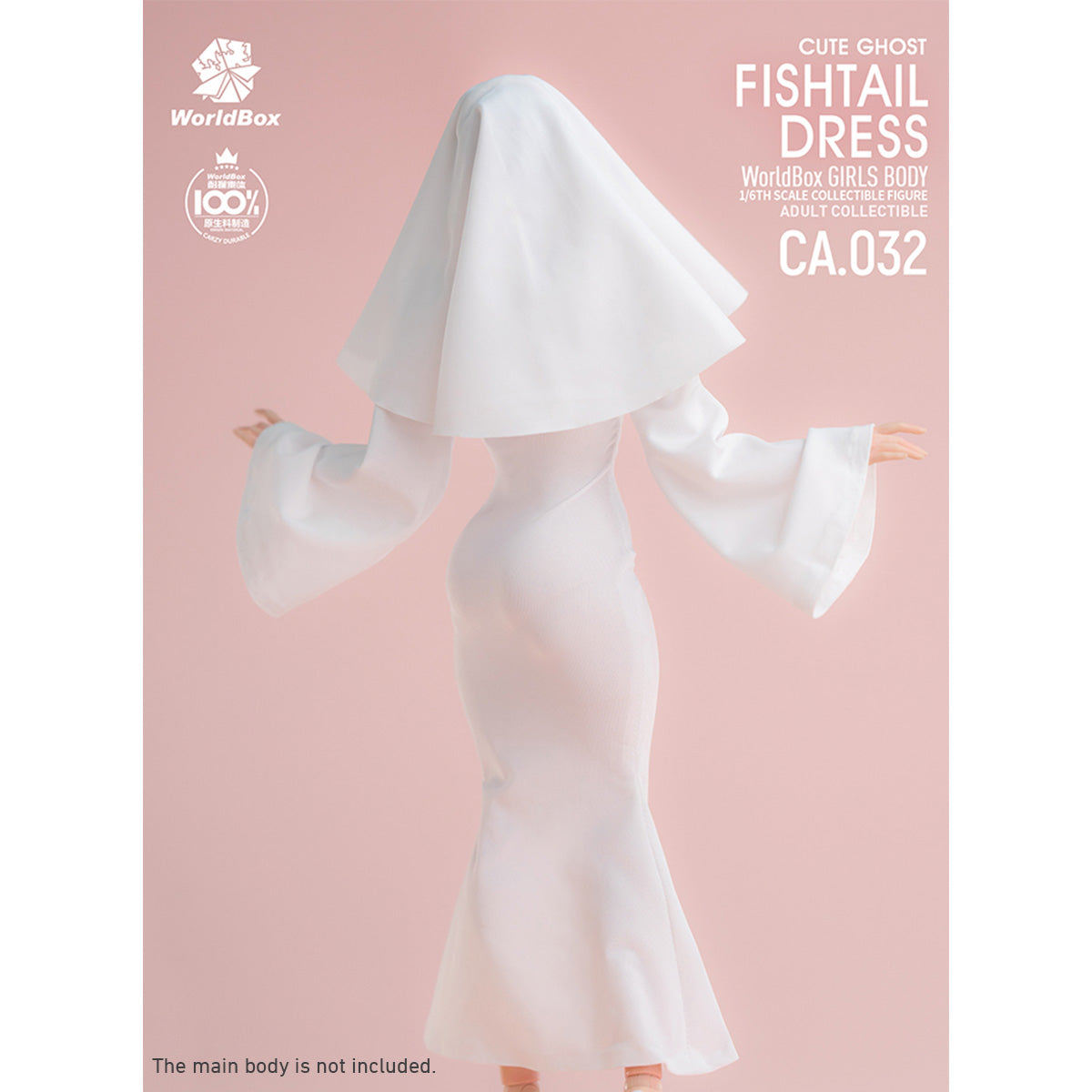 HiPlay Worldbox 1/6 ゆるふわ ゴースト マーメイド ワンピース 靴なし CA032 女性 フィギュア用 服 洋服 セット