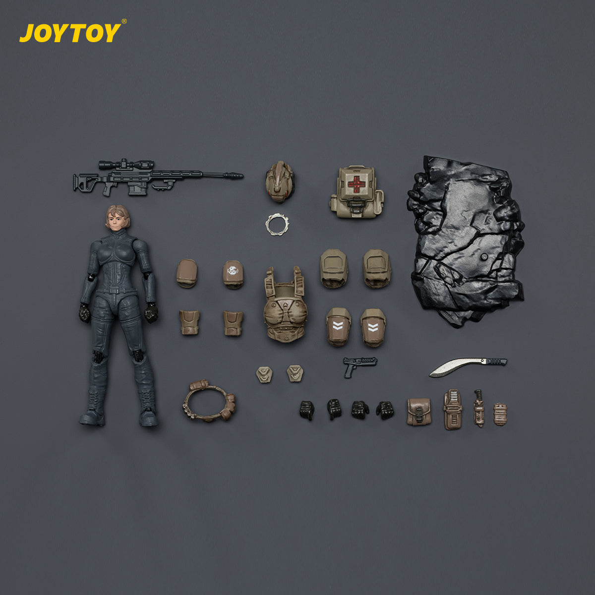 HiPlay JOYTOY 1/25 天啓シリーズ 極宙 火力支援型メカ ＆ UNSC メディック アカシア 可動フィギュア 塗装済み 完成品
