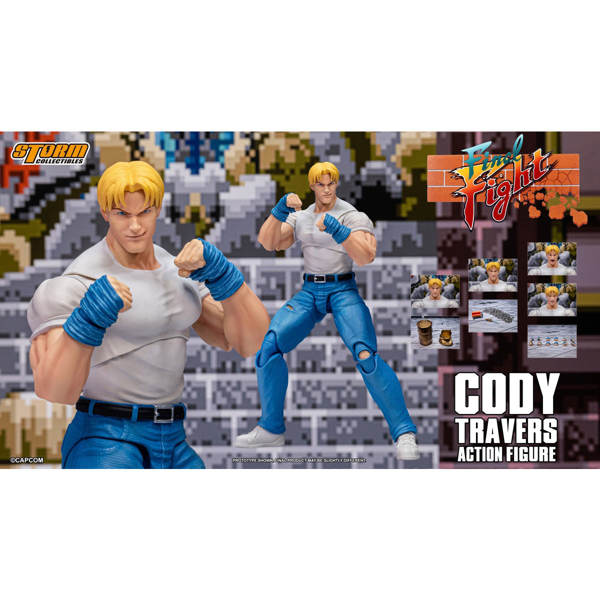 HiPlay Storm Collectibles クラシックアーケード 『ファイナルファイト』 コーディー・トラバース CAFF02 可動フィギュア 塗装済み 完成品 アクションフィギュア