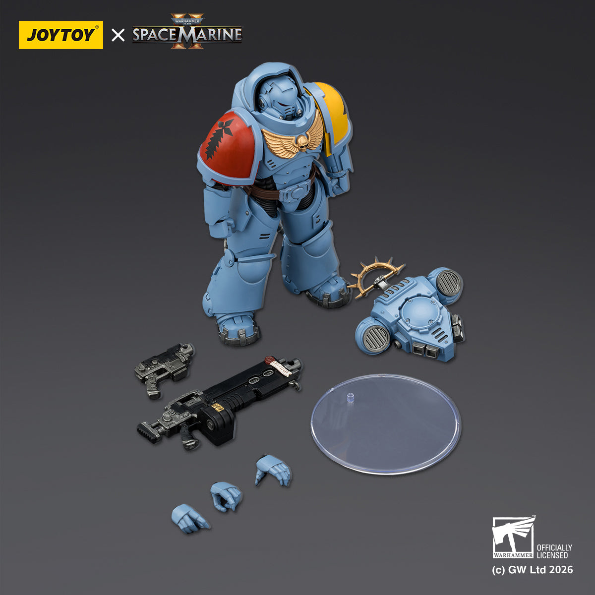 HiPlay JOYTOY 1/18 ウォーハンマー40,000（ゲーム版）ヘヴィ・インターセッサー  ヘヴィ・ボルトライフル＆ボルトピストル装備 可動フィギュア 塗装済み 完成品