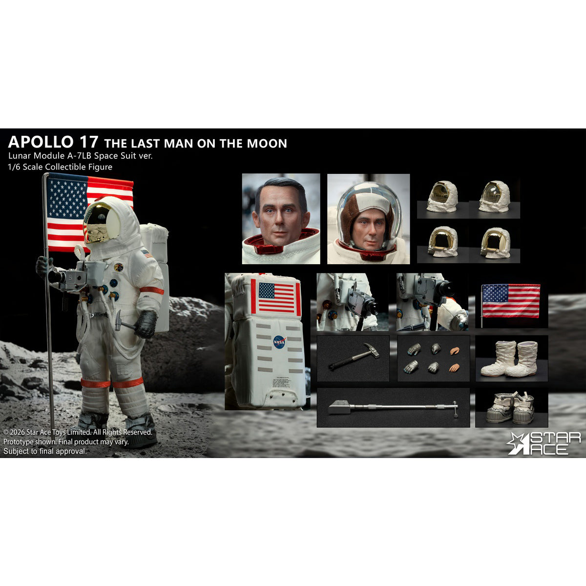 STAR ACE Toys 1/6 アポロ17号船長 ユージン・サーナン SA0160