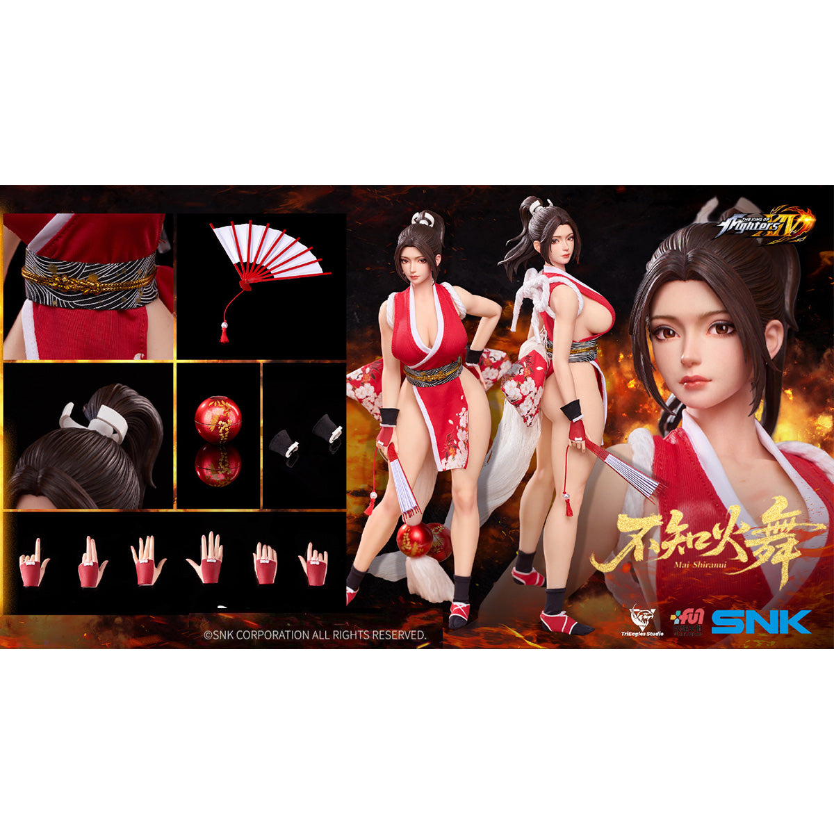 HiPlay TRIEAGLES STUDIO 1/6 不知火舞 可動フィギュア 塗装済み 完成品 アクションフィギュア