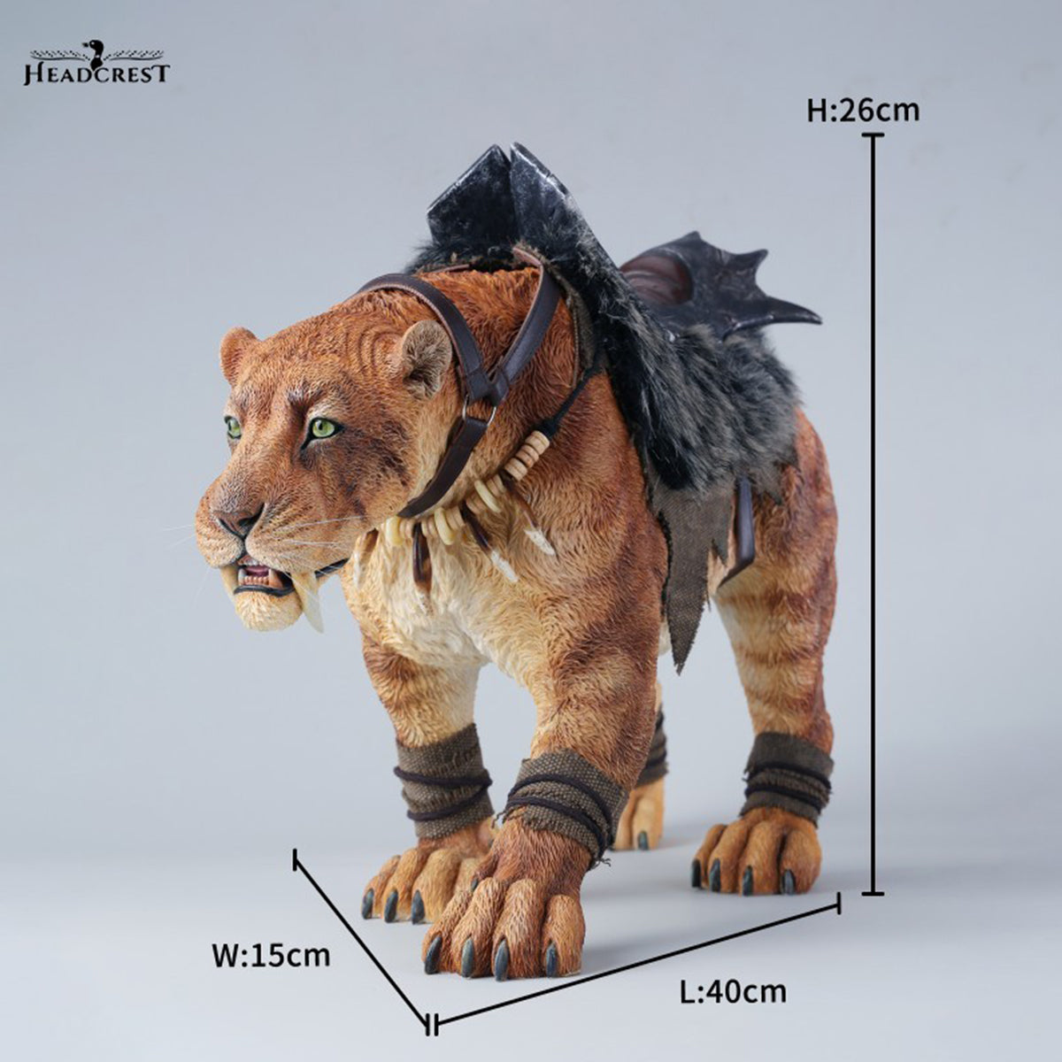 HiPlay HEADCREST 遠古の剣歯虎 H2603 塗装済み完成品フィギュア 動物スタチュー