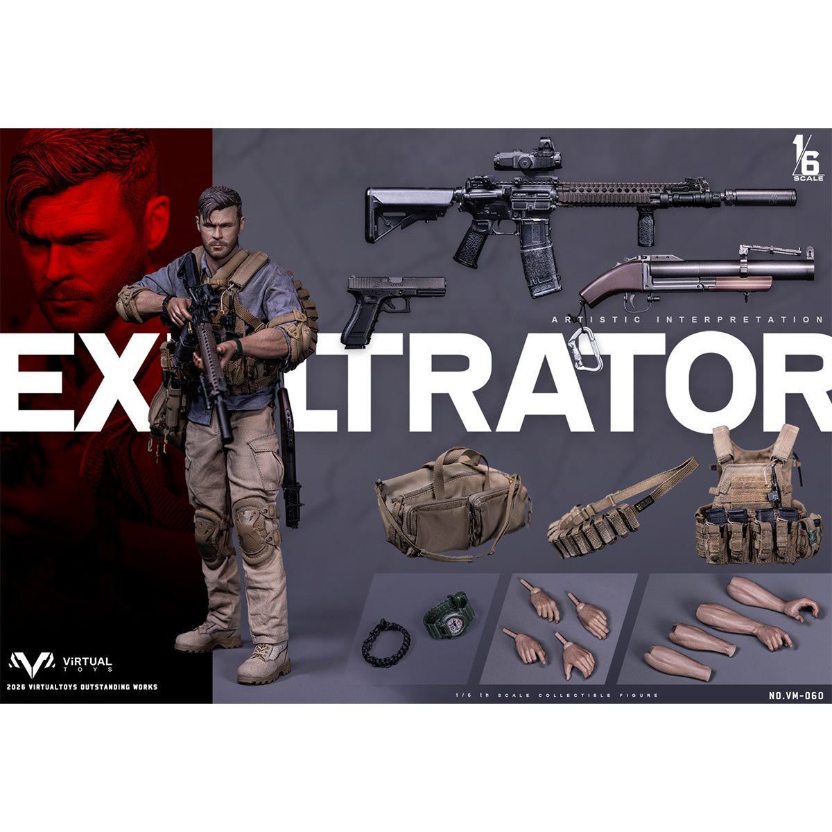 HiPlay VTSTOYS 1/6 孤高の傭兵 フロントライン マーセナリー NO.VM060 可動フィギュア 塗装済み 完成品 アクションフィギュア