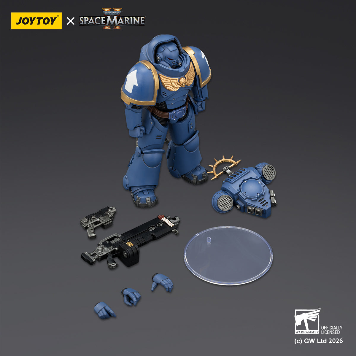 HiPlay JOYTOY 1/18 ウォーハンマー40,000（ゲーム版）ヘヴィ・インターセッサー  ヘヴィ・ボルトライフル＆ボルトピストル装備 可動フィギュア 塗装済み 完成品