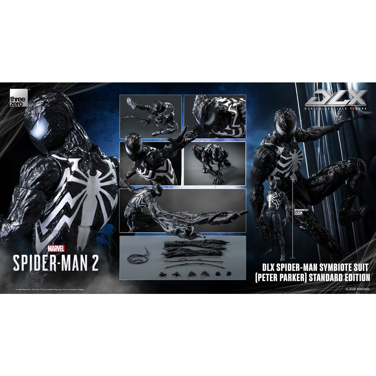 Threezero Marvel's Spider-Man 2 DLX スパイダーマン（シンビオート・スーツ） ピーター・パーカー 通常版 3Z09660C0